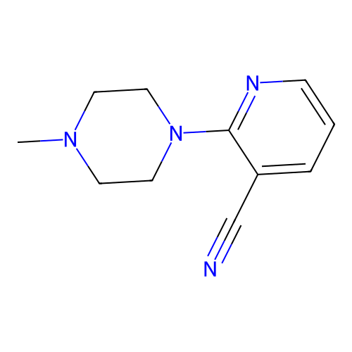 3-Pyridinecarbonitrile, 2-(4-methyl-1-piperazinyl)- structure