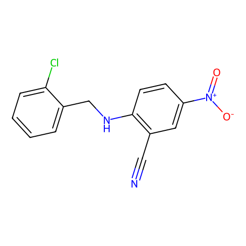 2-[(2-Chlorobenzyl)amino]-5-nitrobenzonitrile structure