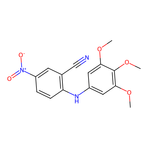 5-Nitro-2-[(3,4,5-trimethoxyphenyl)amino]benzonitrile structure