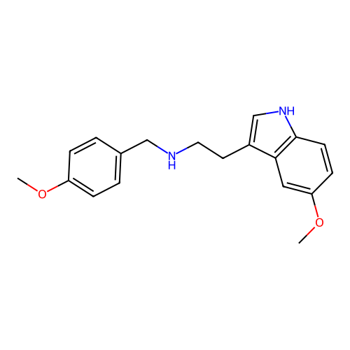 N-(4-methoxybenzyl)-N-[2-(5-methoxy-1H-indol-3-yl)ethyl]amine structure