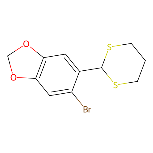 5-Bromo-6-(1,3-dithian-2-YL)-1,3-benzodioxole structure