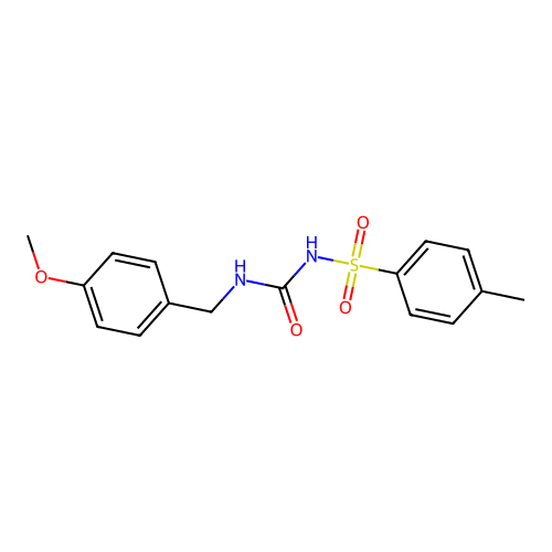 1-[(4-Methoxyphenyl)methyl]-3-(4-methylphenyl)sulfonylurea structure