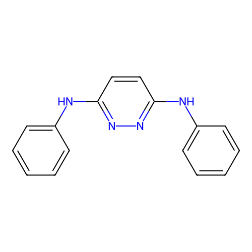 3,6-Pyridazinediamine, N,N'-diphenyl- structure