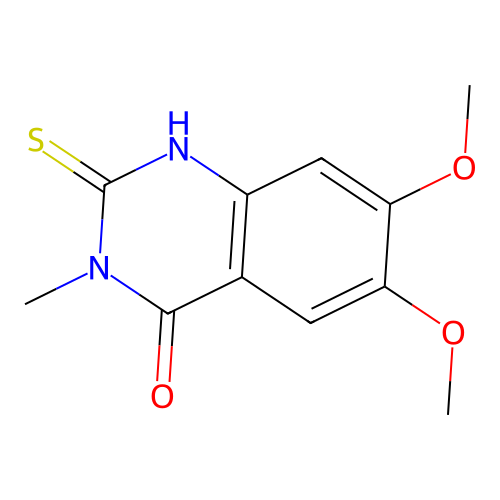 2-mercapto-6,7-dimethoxy-3-methylquinazolin-4(3H)-one structure