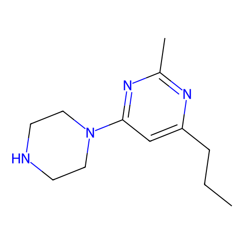 2-Methyl-4-(piperazin-1-yl)-6-propylpyrimidine structure