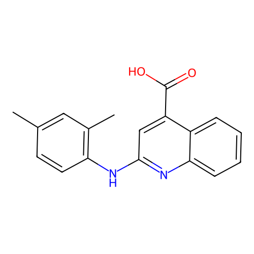 4-Quinolinecarboxylic acid, 2-((2,4-dimethylphenyl)amino)- structure