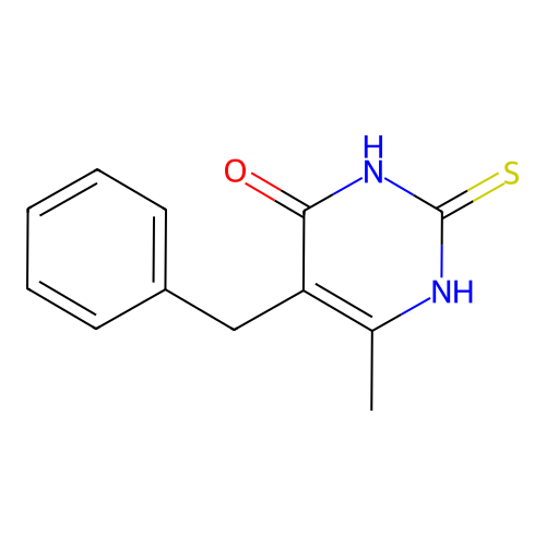 5-Benzyl-6-methylthiouracil structure