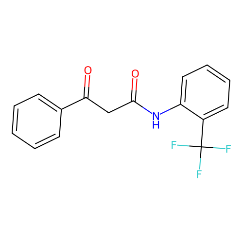 3-Oxo-3-phenyl-N-[2-(trifluoromethyl)phenyl]-propanamide structure