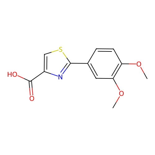 2-(3,4-dimethoxyphenyl)-1,3-thiazole-4-carboxylic Acid structure