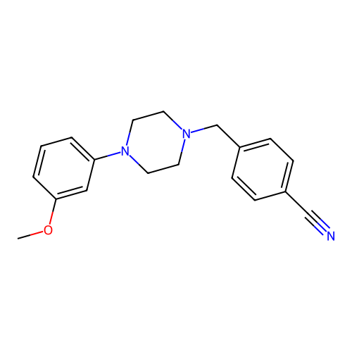 4-{[4-(3-Methoxyphenyl)piperazin-1-yl]methyl}benzonitrile structure