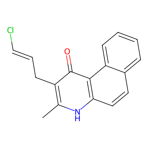 2-(3-Chloro-allyl)-3-methyl-benzo[f]quinolin-1-ol structure