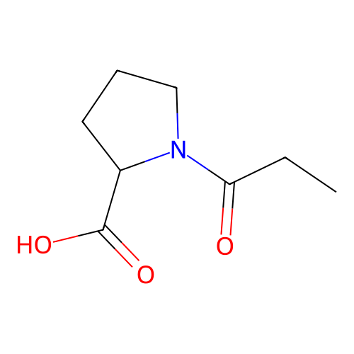1-Propionylpyrrolidine-2-carboxylic acid structure