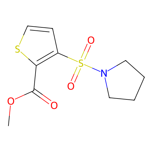 Methyl 3-(pyrrolidin-1-ylsulfonyl)thiophene-2-carboxylate structure