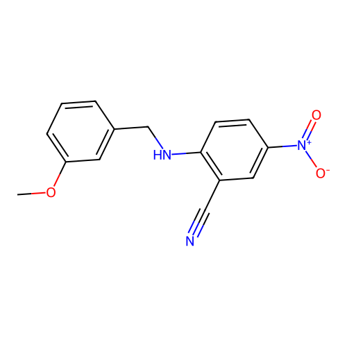 2-[(3-Methoxybenzyl)amino]-5-nitrobenzonitrile structure
