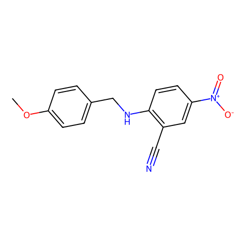 2-[(4-Methoxybenzyl)amino]-5-nitrobenzonitrile structure