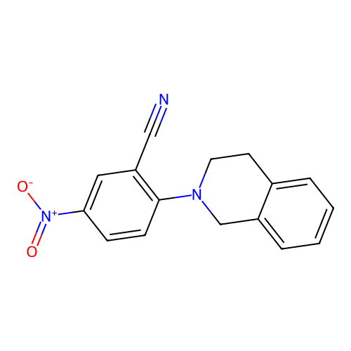 2-(3,4-dihydroisoquinolin-2(1H)-yl)-5-nitrobenzonitrile structure