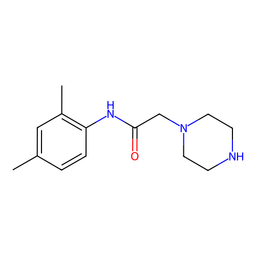 N-(2,4-Dimethylphenyl)-1-piperazineacetamide structure