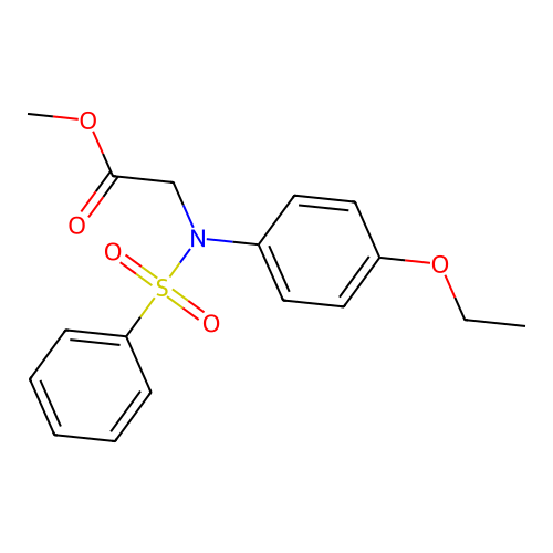 Methyl N-(4-ethoxyphenyl)-N-(phenylsulfonyl)glycinate structure