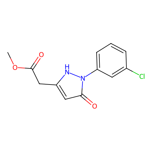 methyl [1-(3-chlorophenyl)-5-hydroxy-1H-pyrazol-3-yl]acetate structure