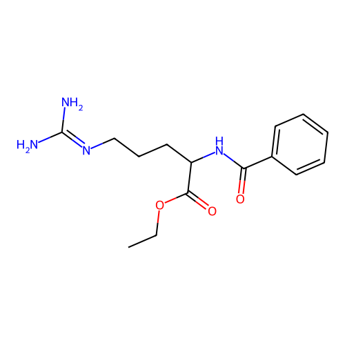 Ethyl 5-{[amino(imino)methyl]amino}-2-(benzoylamino)pentanoate structure