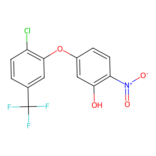 5-[2-Chloro-5-(trifluoromethyl)phenoxy]-2-nitrophenol structure