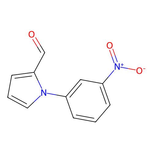1-(3-nitrophenyl)-1H-pyrrole-2-carbaldehyde structure