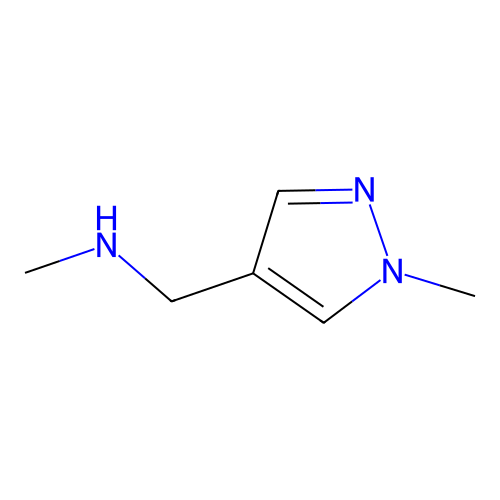 N-methyl-1-(1-methyl-1H-pyrazol-4-yl)methanamine structure