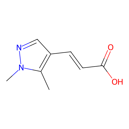 3-(1,5-Dimethylpyrazol-4-yl)prop-2-enoic acid structure