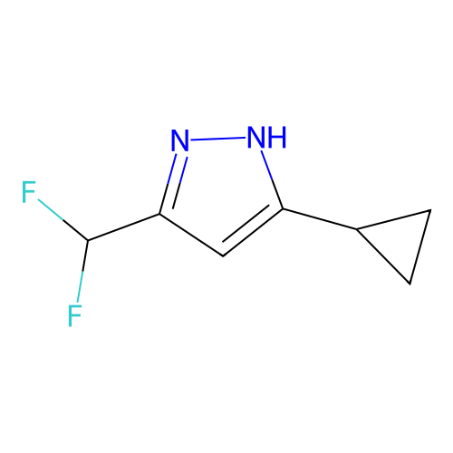 5-cyclopropyl-3-(difluoromethyl)-1H-pyrazole structure