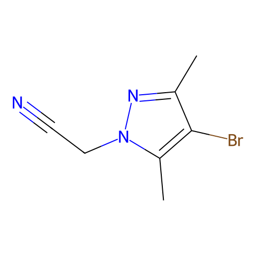 2-(4-bromo-3,5-dimethyl-1H-pyrazol-1-yl)acetonitrile structure