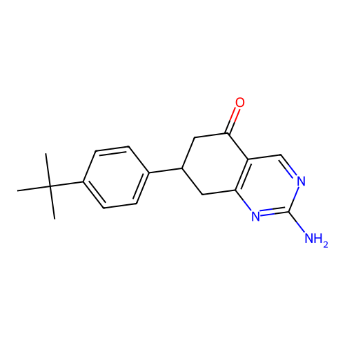 2-amino-7-(4-tert-butylphenyl)-7,8-dihydroquinazolin-5(6H)-one structure