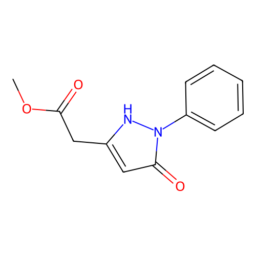 methyl (5-hydroxy-1-phenyl-1H-pyrazol-3-yl)acetate structure