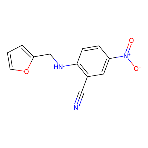 2-[(2-Furylmethyl)amino]-5-nitrobenzonitrile structure