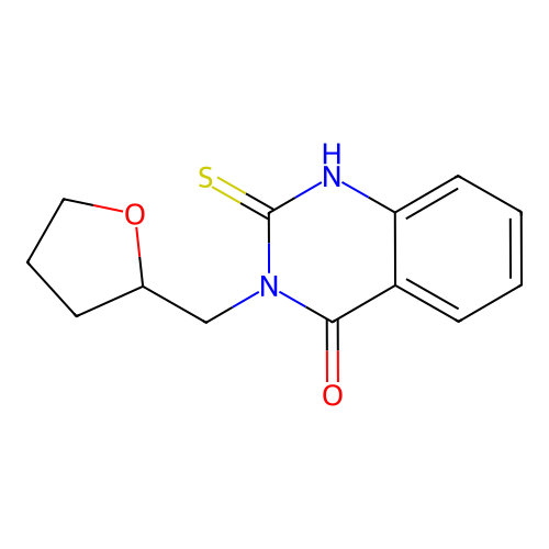 2-mercapto-3-(tetrahydrofuran-2-ylmethyl)quinazolin-4(3H)-one structure