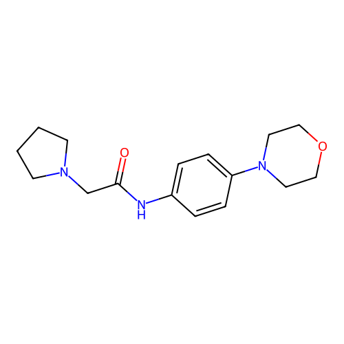 N-(4-morpholin-4-ylphenyl)-2-pyrrolidin-1-ylacetamide structure