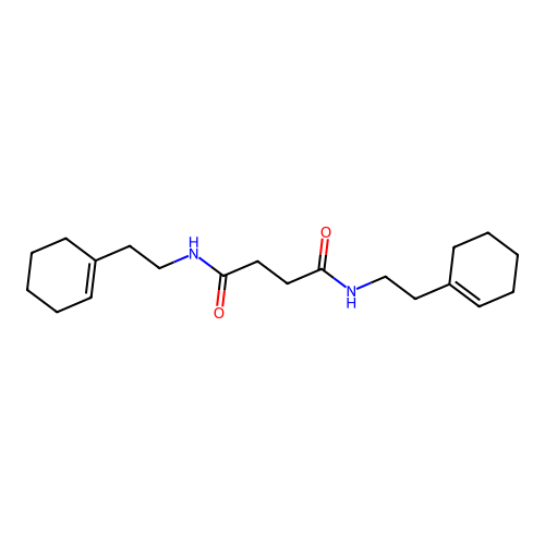 N,N'-bis[2-(cyclohexen-1-yl)ethyl]butanediamide structure