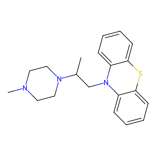 10-(2-(4-Methyl-1-piperazinyl)propyl)phenothiazine structure