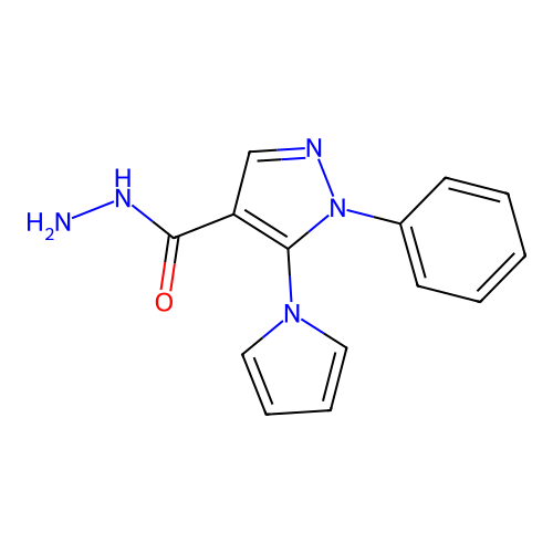 1-phenyl-5-(1H-pyrrol-1-yl)-1H-pyrazole-4-carbohydrazide structure
