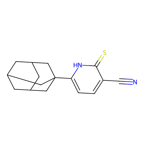 6-(1-adamantyl)-2-sulfanylidene-1H-pyridine-3-carbonitrile structure
