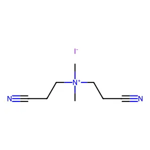 双(2-氰乙基)二甲基碘化铵 structure