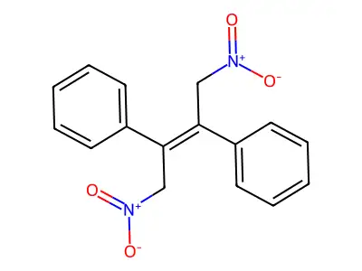 (1,4-Dinitro-3-phenylbut-2-en-2-yl)benzene structure