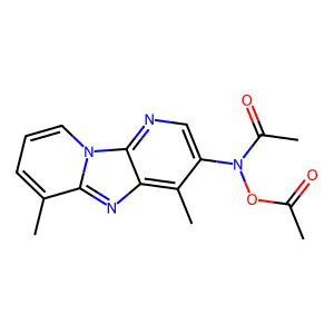 3-(N-acetoxy-N-acetylamino)-4,6-dimethyldipyrido(1,2-a-3',2'-d)imidazole structure
