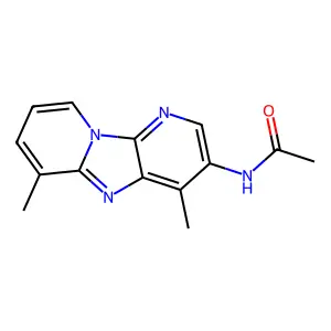 Acetamide, N-(4,6-dimethyldipyrido(1,2-a:3',2'-d)imidazol-3-yl)- structure