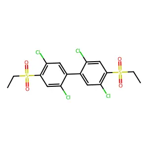 4,4'-Bis(ethylsulfonyl)-2,2',5,5'-tetrachlorobiphenyl structure