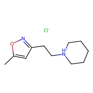 Isoxazole, 5-methyl-3-(2-piperidinoethyl)-, hydrochloride structure