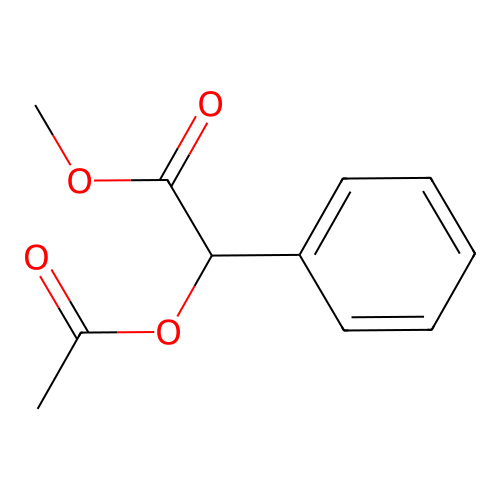 Methyl 2-(acetyloxy)-2-phenylacetate structure
