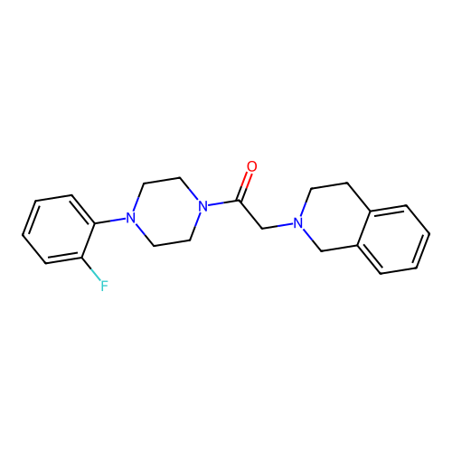 2-(3,4-dihydroisoquinolin-2(1H)-yl)-1-[4-(2-fluorophenyl)piperazin-1-yl]ethanone structure