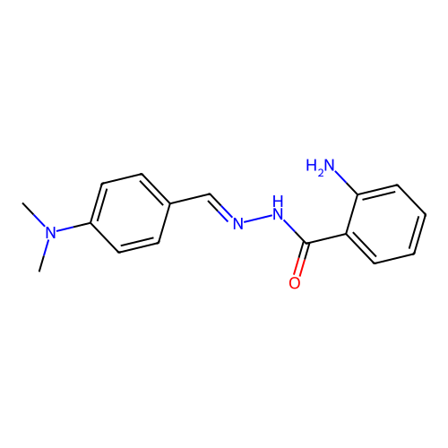 2-amino-N-[[4-(dimethylamino)phenyl]methylideneamino]benzamide structure