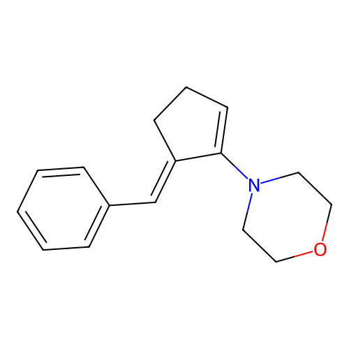 4-[5-(Phenylmethylidene)cyclopent-1-en-1-yl]morpholine structure