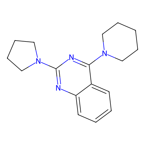 4-(Piperidin-1-yl)-2-(pyrrolidin-1-yl)quinazoline structure